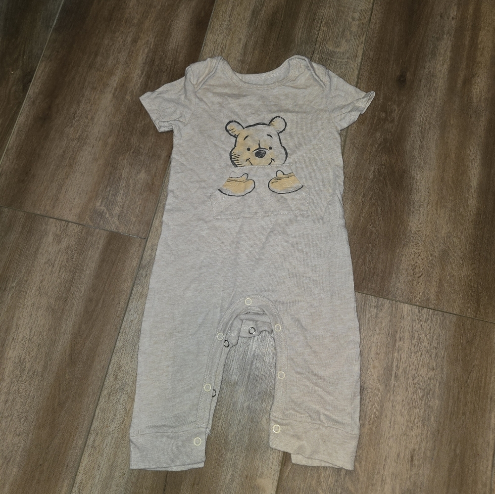 Baby Romper Winnie The Pooh Disney Baby Outfit 6/9M Cute Button